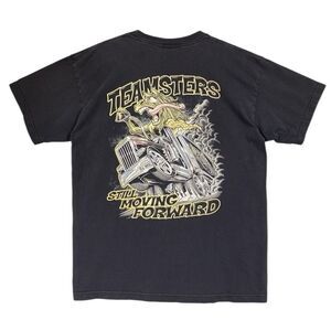 Bayside Teamsters Semi Truck Horse Graphic Big Rig Sz L
